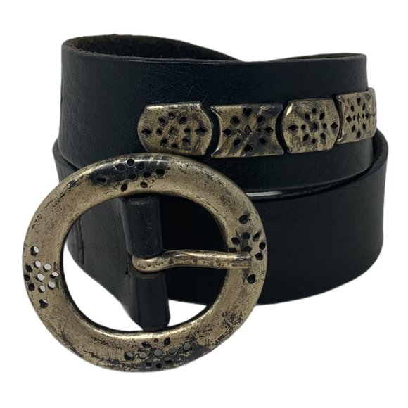 Levi's Accessories - Levi's Vintage Black Leather Belt Made In Italy